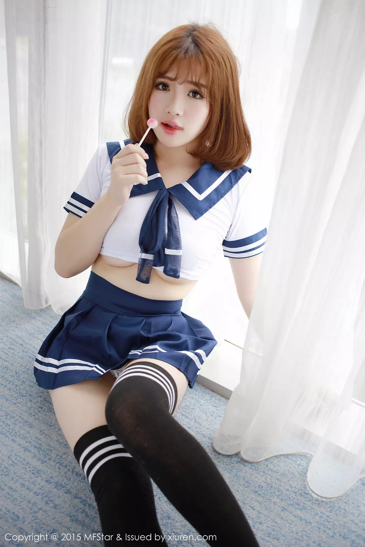 秀人集.com_[MFStar模范学院]Vol.020_嫩模徐cake性感高腰水手服半露豪乳甜蜜诱惑写真52P