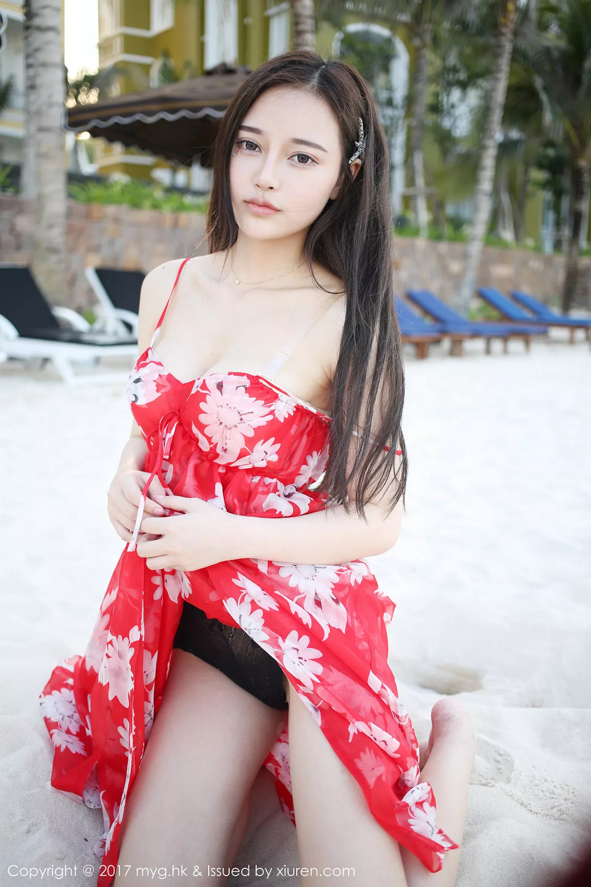 秀人集.com_[MyGirl美媛馆]Vol.264_嫩模唐琪儿il越南旅拍波西米亚风红色吊带裙性感写真51P