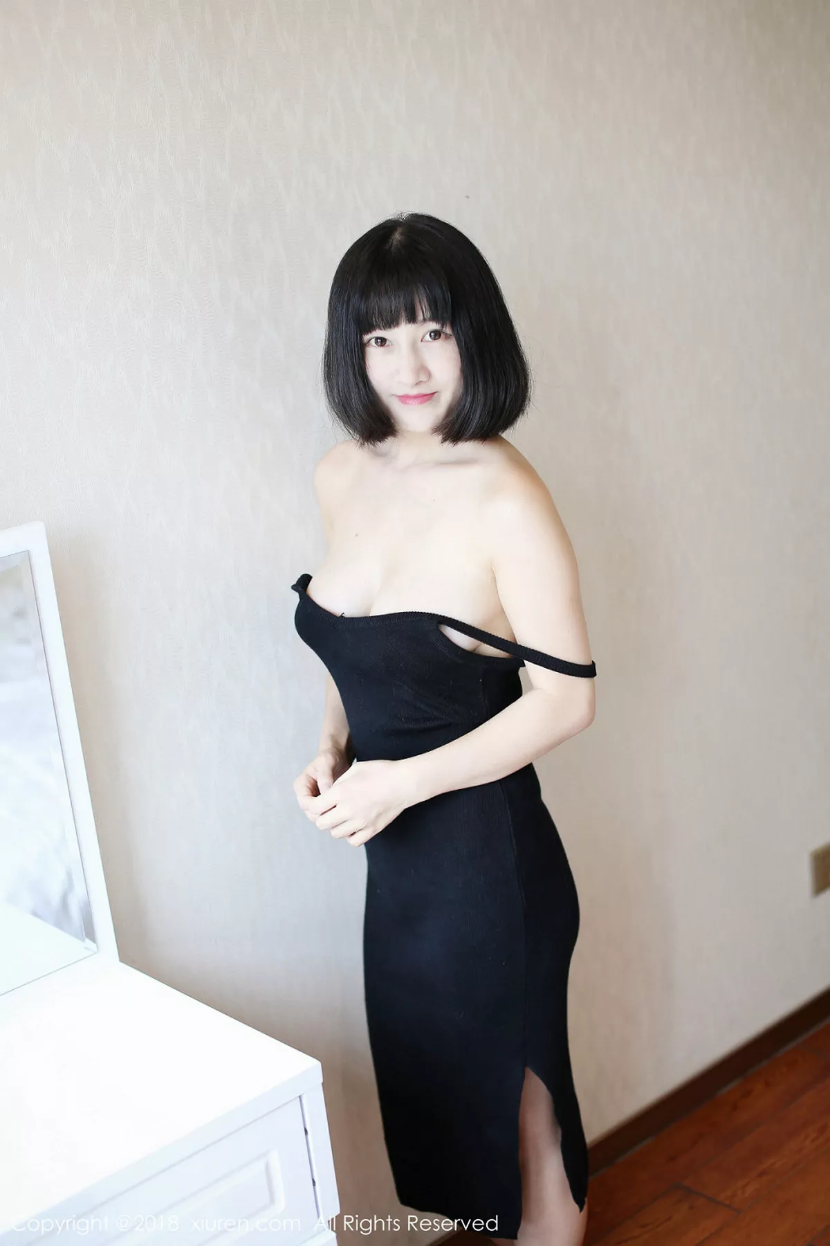 秀人集.com_[XiuRen秀人网]No.1001_嫩模小探戈居家私房白色内衣配牛仔短裙秀豪乳诱惑写真41P