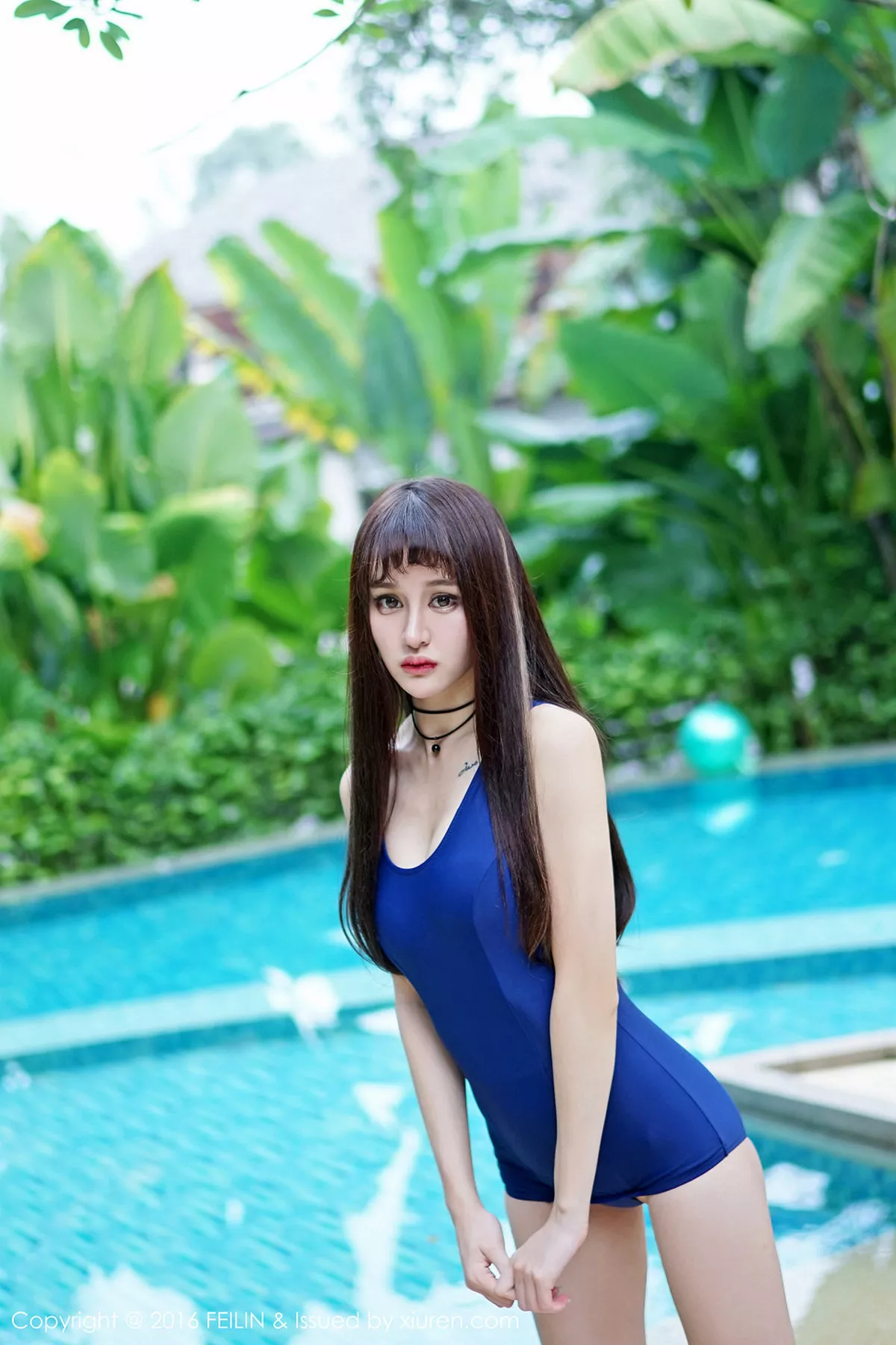 秀人集.com_[FeiLin嗲囡囡]Vol.050_嫩模Cheryl青树室外泳池性感比基尼系列写真46P