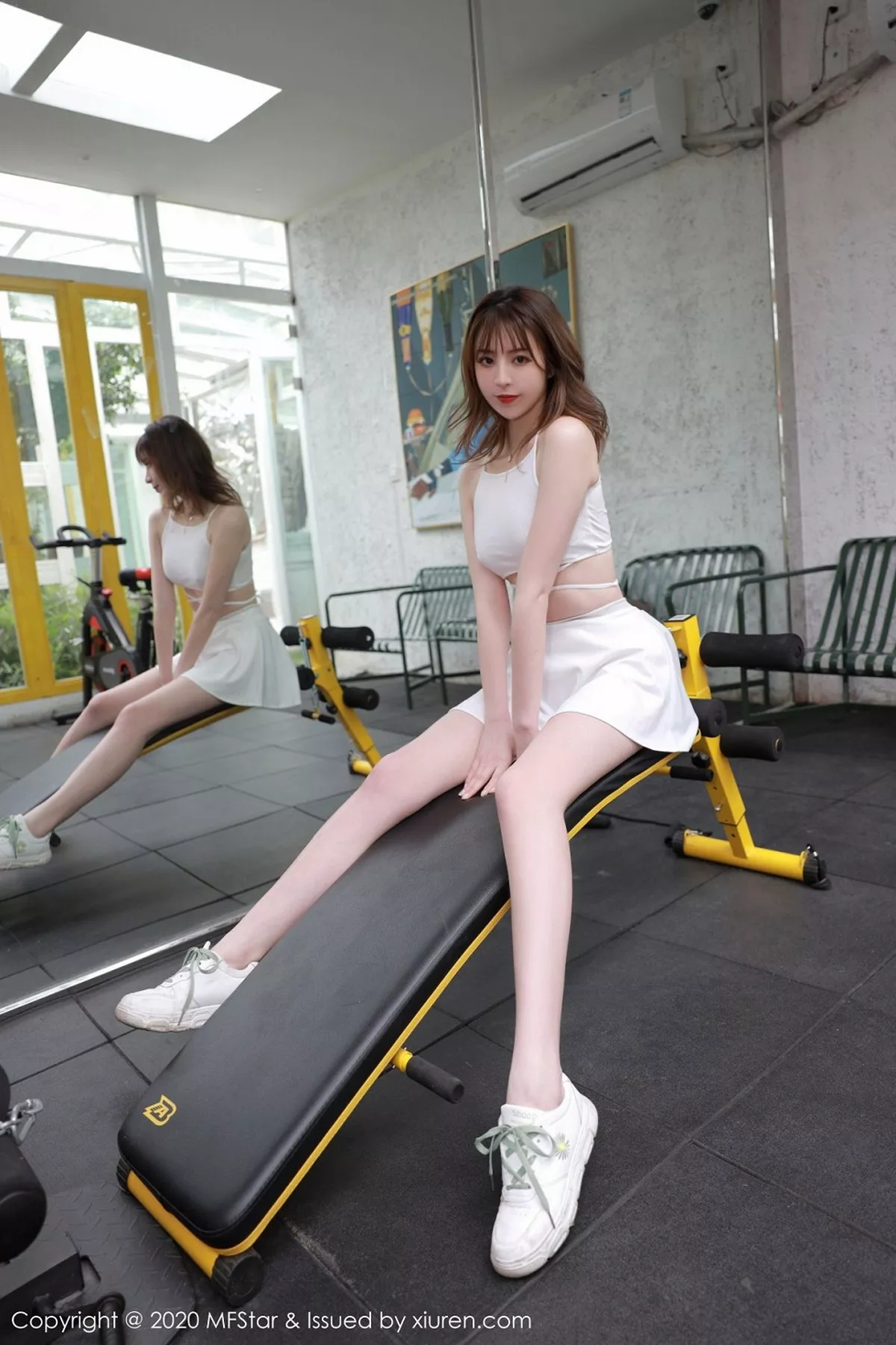 秀人集.com_[MFStar模范学院]Vol.364_嫩模yoo优优大理旅拍健身房白色短裙吊带妩媚诱惑写真56P