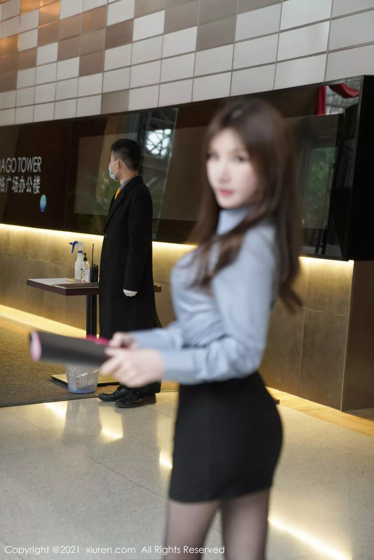 秀人集.com_[XiuRen秀人网]No.3187_嫩模周于希Sandy消防培训主题性感黑短裙下超薄黑丝裤袜魅惑写真50P