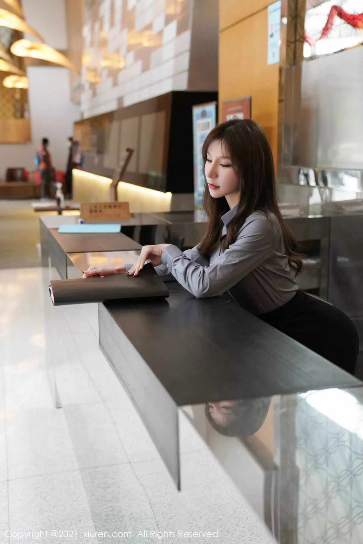 秀人集.com_[XiuRen秀人网]No.3187_嫩模周于希Sandy消防培训主题性感黑短裙下超薄黑丝裤袜魅惑写真50P