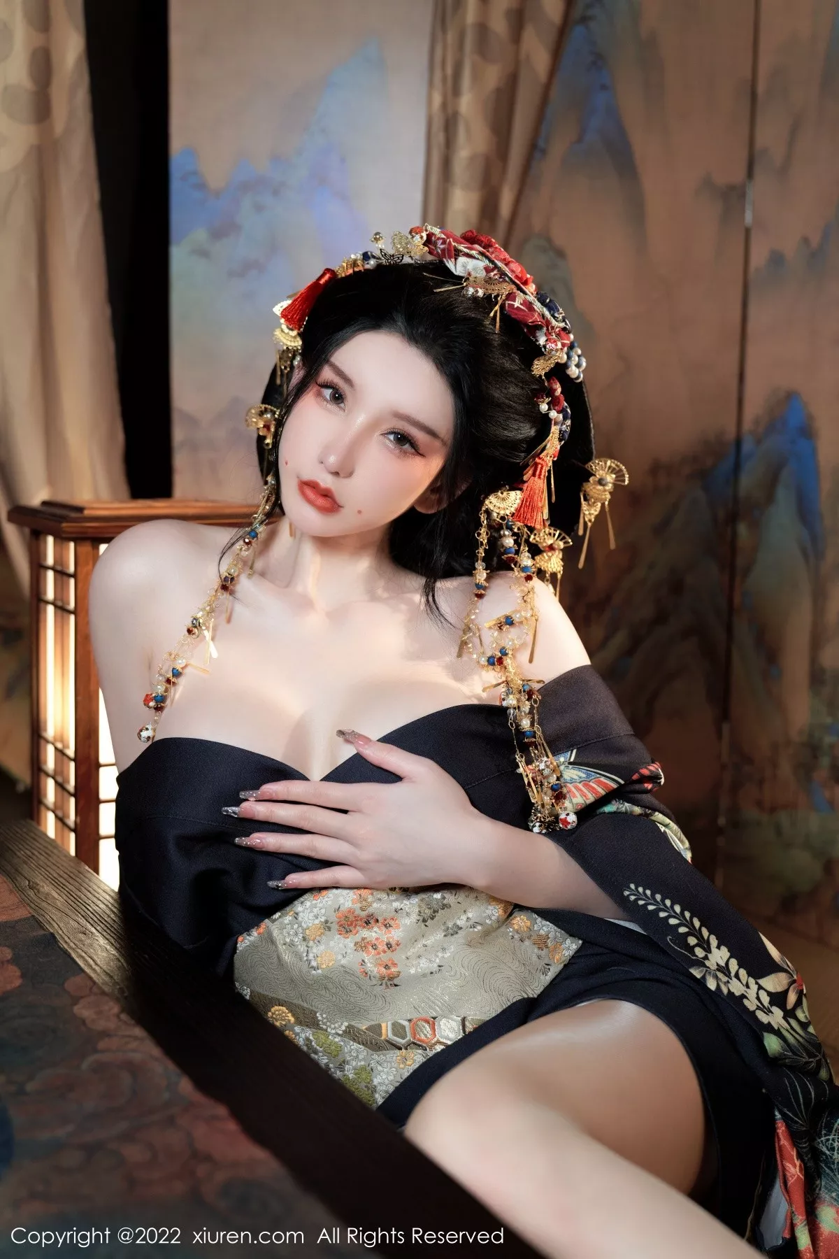 秀人集.com_[XiuRen秀人网]No.5537_女神周于希Sally宽衣解带主题日系风脱和服露翘臀美腿诱惑写真80P