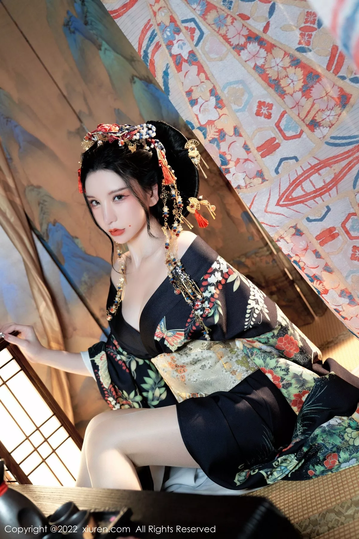 秀人集.com_[XiuRen秀人网]No.5537_女神周于希Sally宽衣解带主题日系风脱和服露翘臀美腿诱惑写真80P