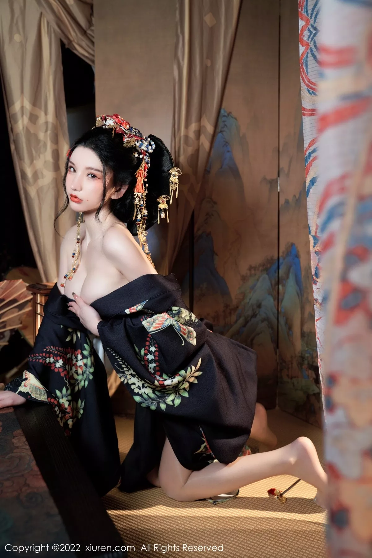 秀人集.com_[XiuRen秀人网]No.5537_女神周于希Sally宽衣解带主题日系风脱和服露翘臀美腿诱惑写真80P