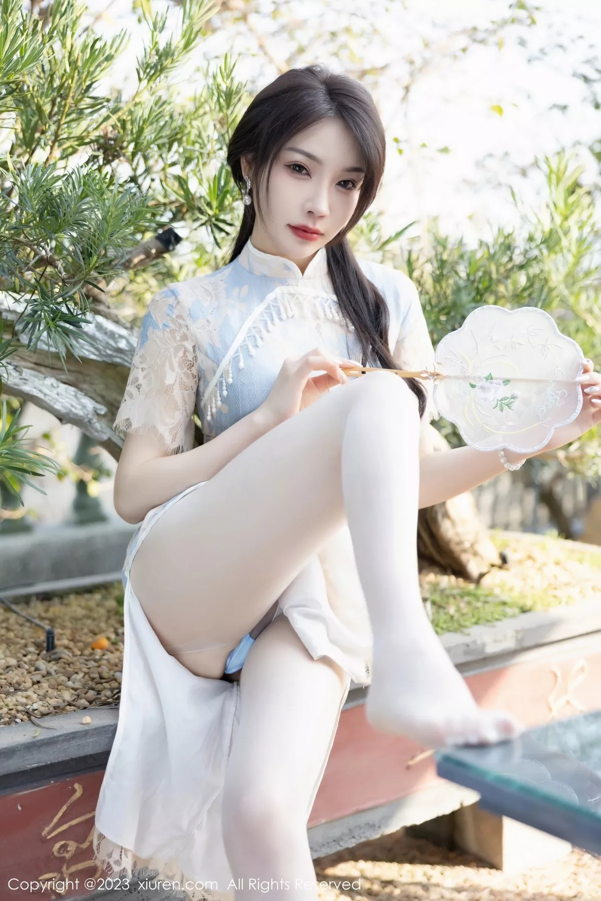 秀人集.com_[XiuRen秀人网]No.6434_女神徐莉芝Booty脱浅色旗袍露蓝浅色蕾丝内衣开档肉丝诱惑写真87P