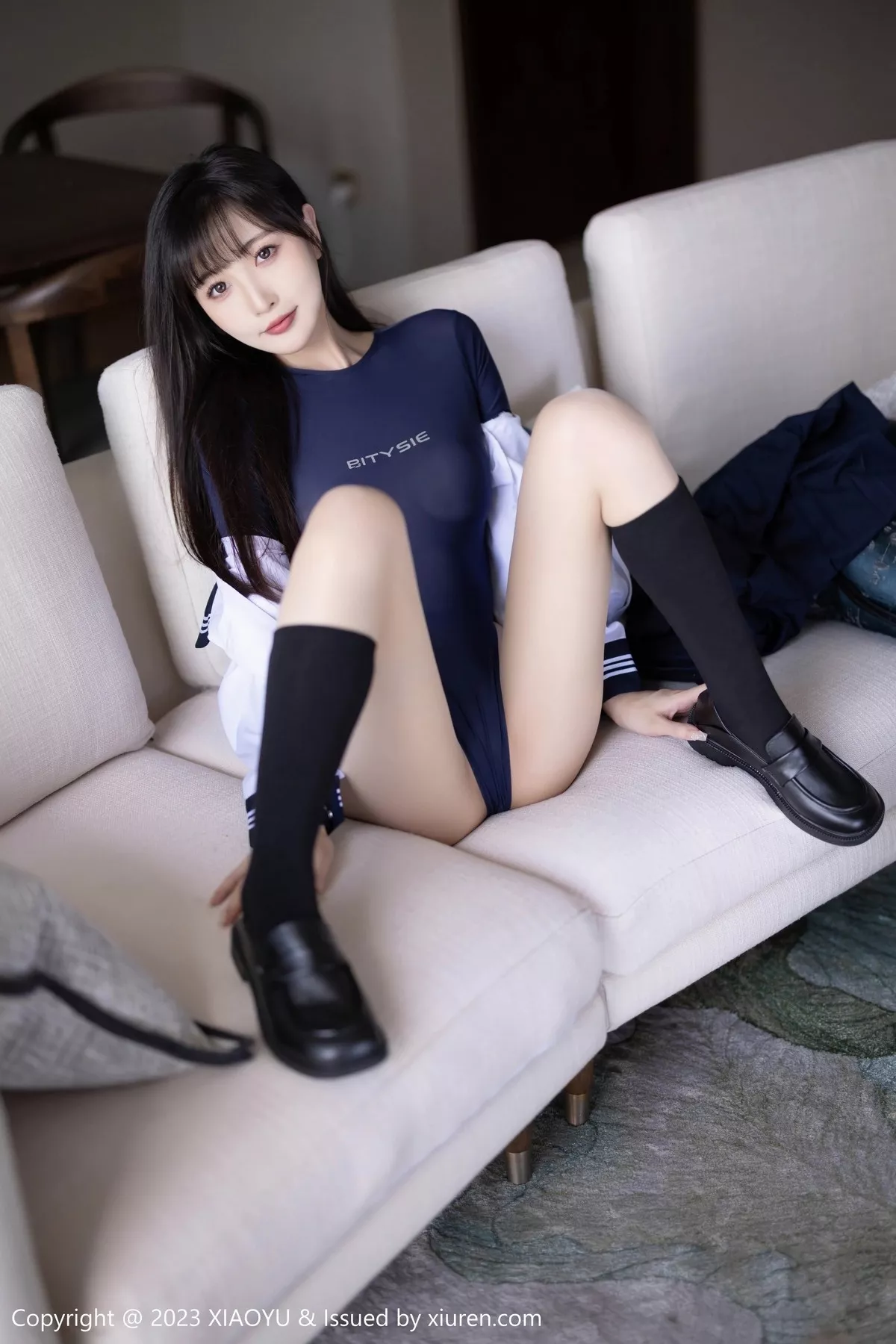 秀人集.com_[XiaoYu画语界]Vol.1045_模特林星阑脱学妹制服露性感蓝色薄纱高叉连体衣惹火诱惑写真96P