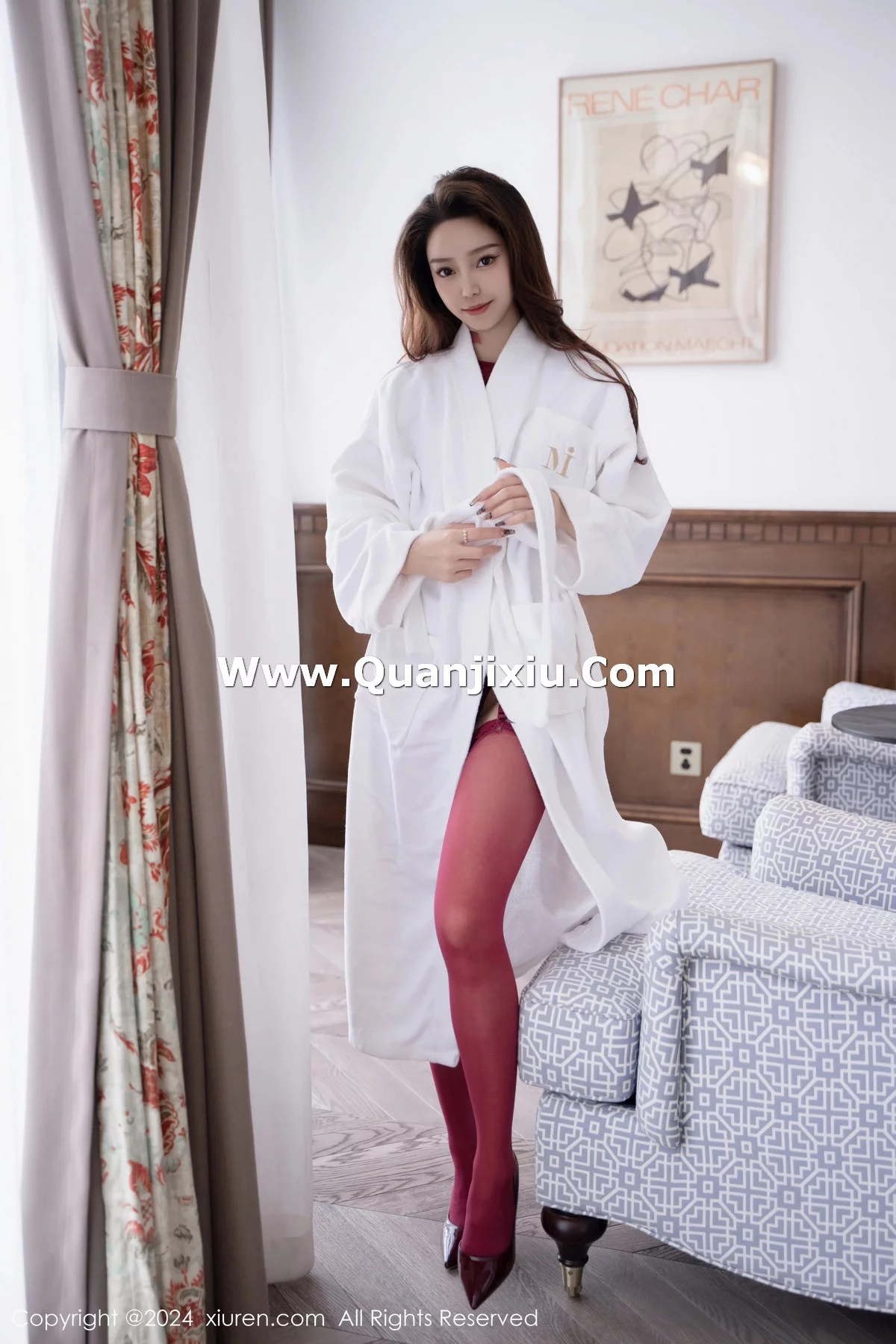 秀人集.com_[XiuRen秀人网]No.7910_模特苏曼兮性感红色蕾丝情趣服饰配红丝吊袜秀丰腴美臀诱惑写真82P