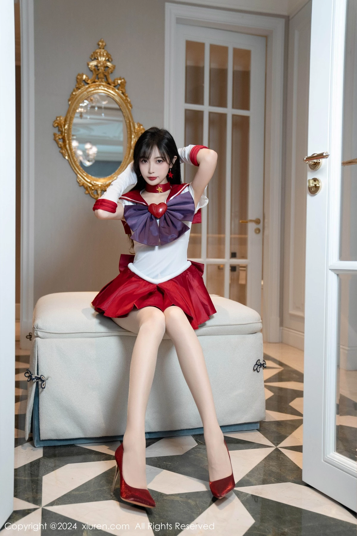 秀人集.com_[XiuRen秀人网]No.8800_模特林星阑性感白色上衣配红短裙露超薄肉丝秀曼妙身姿诱惑写真80P