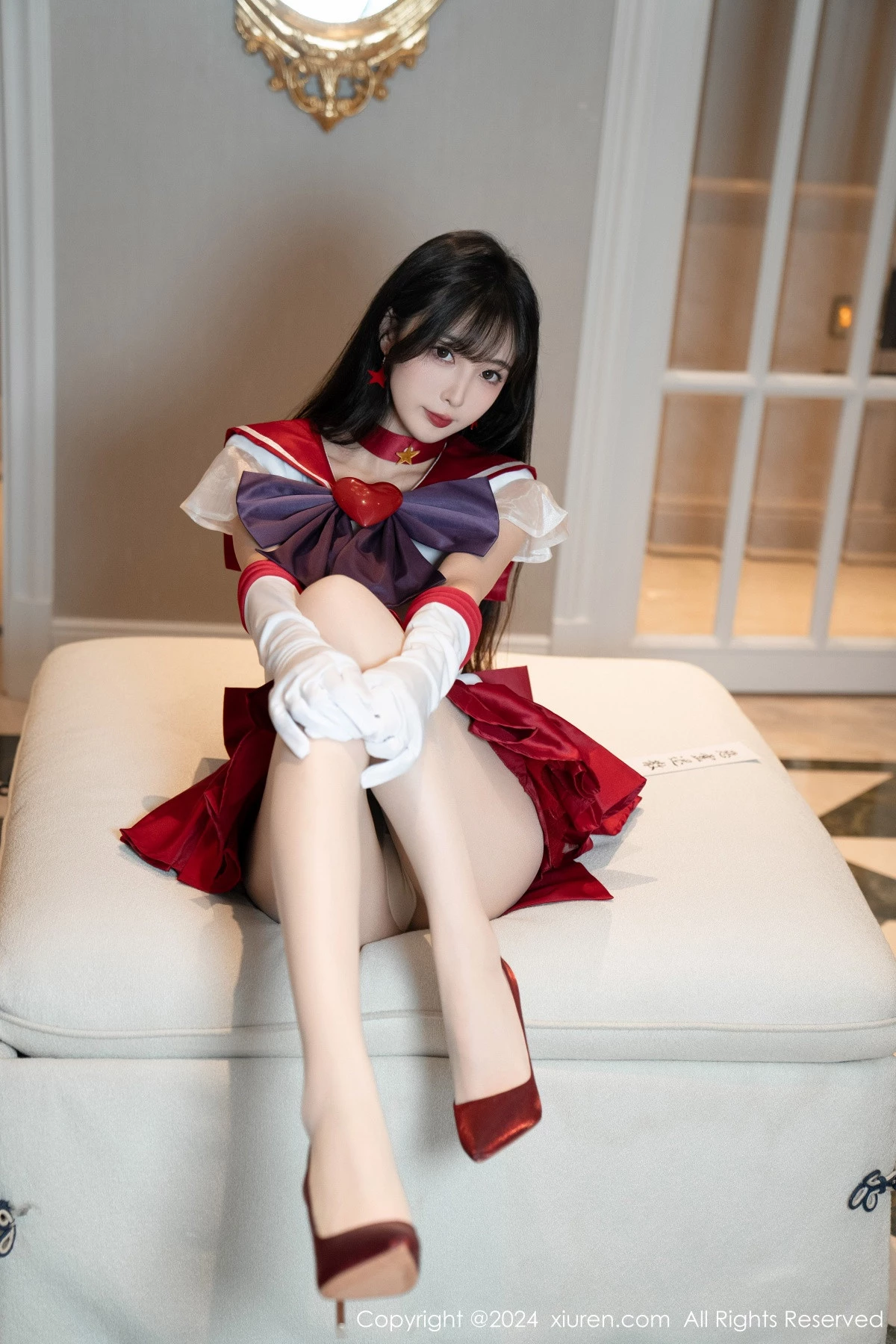 秀人集.com_[XiuRen秀人网]No.8800_模特林星阑性感白色上衣配红短裙露超薄肉丝秀曼妙身姿诱惑写真80P