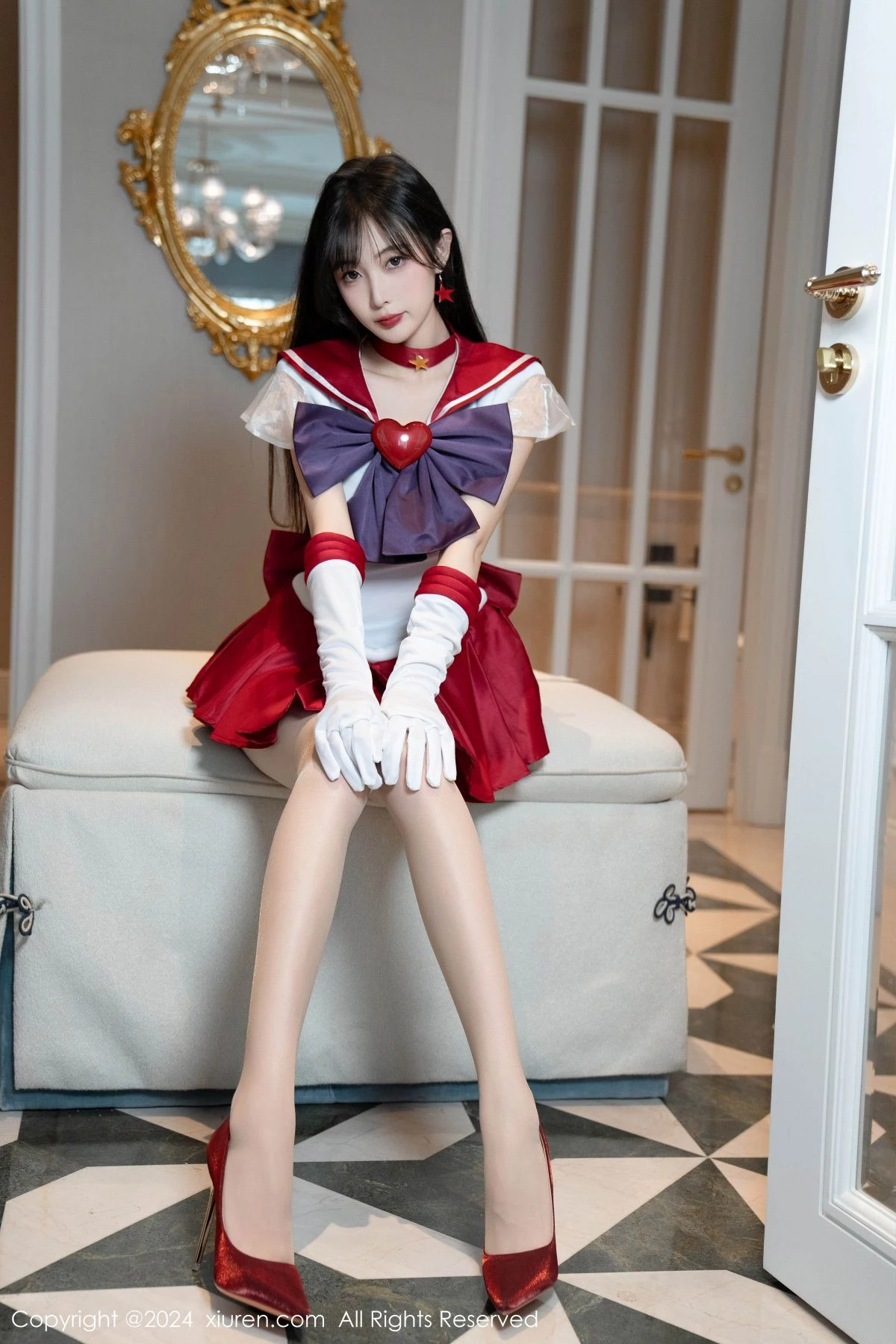 秀人集.com_[XiuRen秀人网]No.8800_模特林星阑性感白色上衣配红短裙露超薄肉丝秀曼妙身姿诱惑写真80P