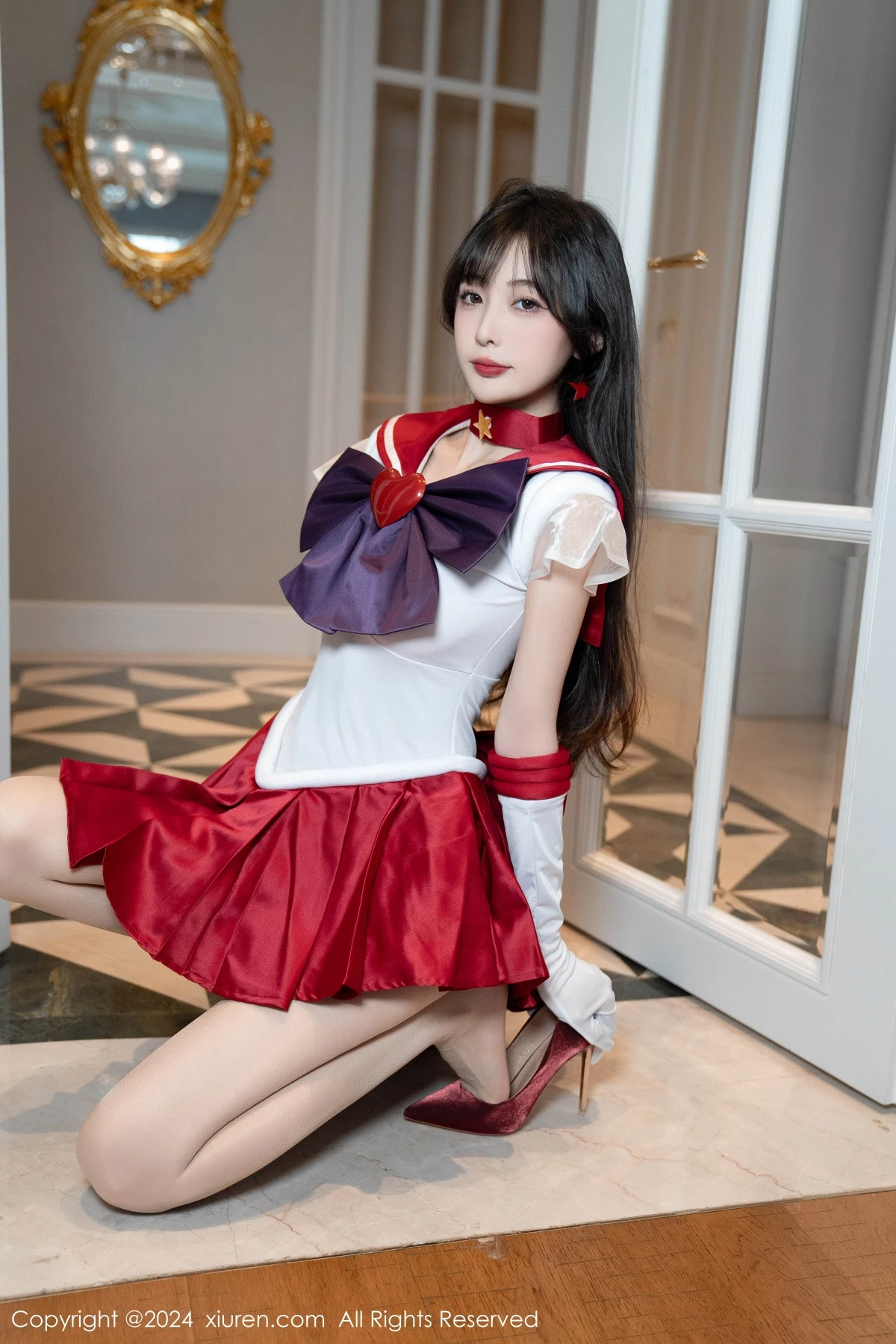 秀人集.com_[XiuRen秀人网]No.8800_模特林星阑性感白色上衣配红短裙露超薄肉丝秀曼妙身姿诱惑写真80P