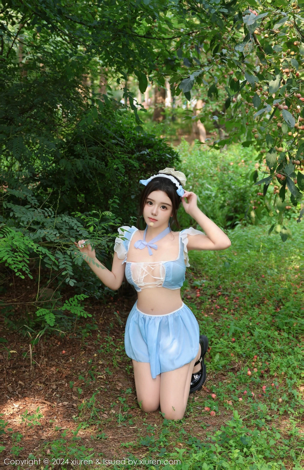 秀人集.com_[XiuRen秀人网]No.9164_模特小薯条nienie户外性感女仆装配超薄肉丝秀惹火身材诱惑写真87P