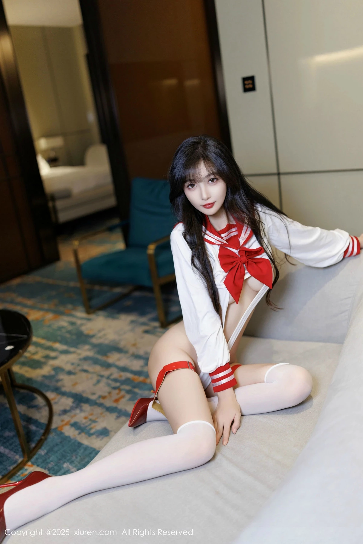 秀人集.com_[XiuRen秀人网]No.9800_模特林星阑性感白色高叉连体内衣+蕾丝内衣秀曼妙身材诱惑写真84P