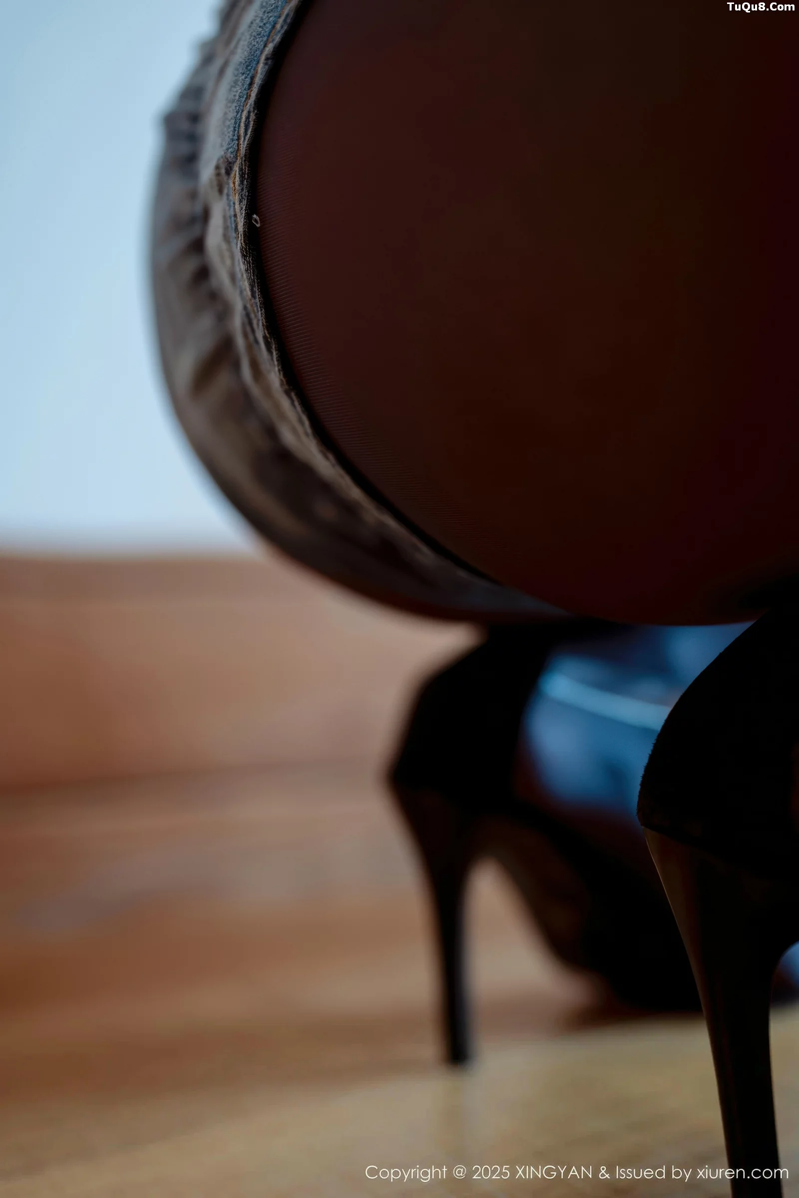 秀人集.com_[XINGYAN星颜社]VOL.394_模特时安安性感蓝色牛仔内衣配黑丝吊袜秀柔美身材诱惑写真71P