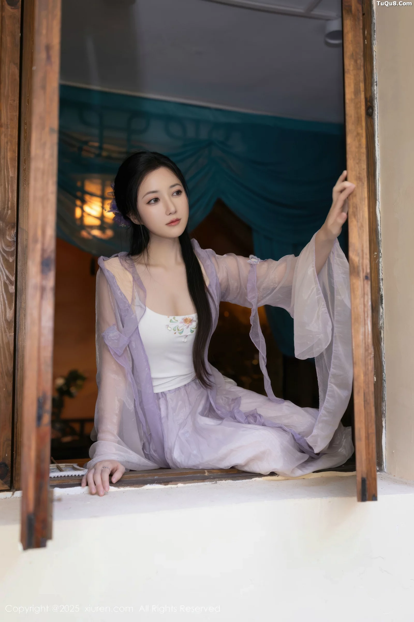 秀人集.com_[XiuRen秀人网]No.10737_模特鱼子酱Fish性感紫色连衣裙配白色丝袜秀曼妙身姿诱惑写真74P