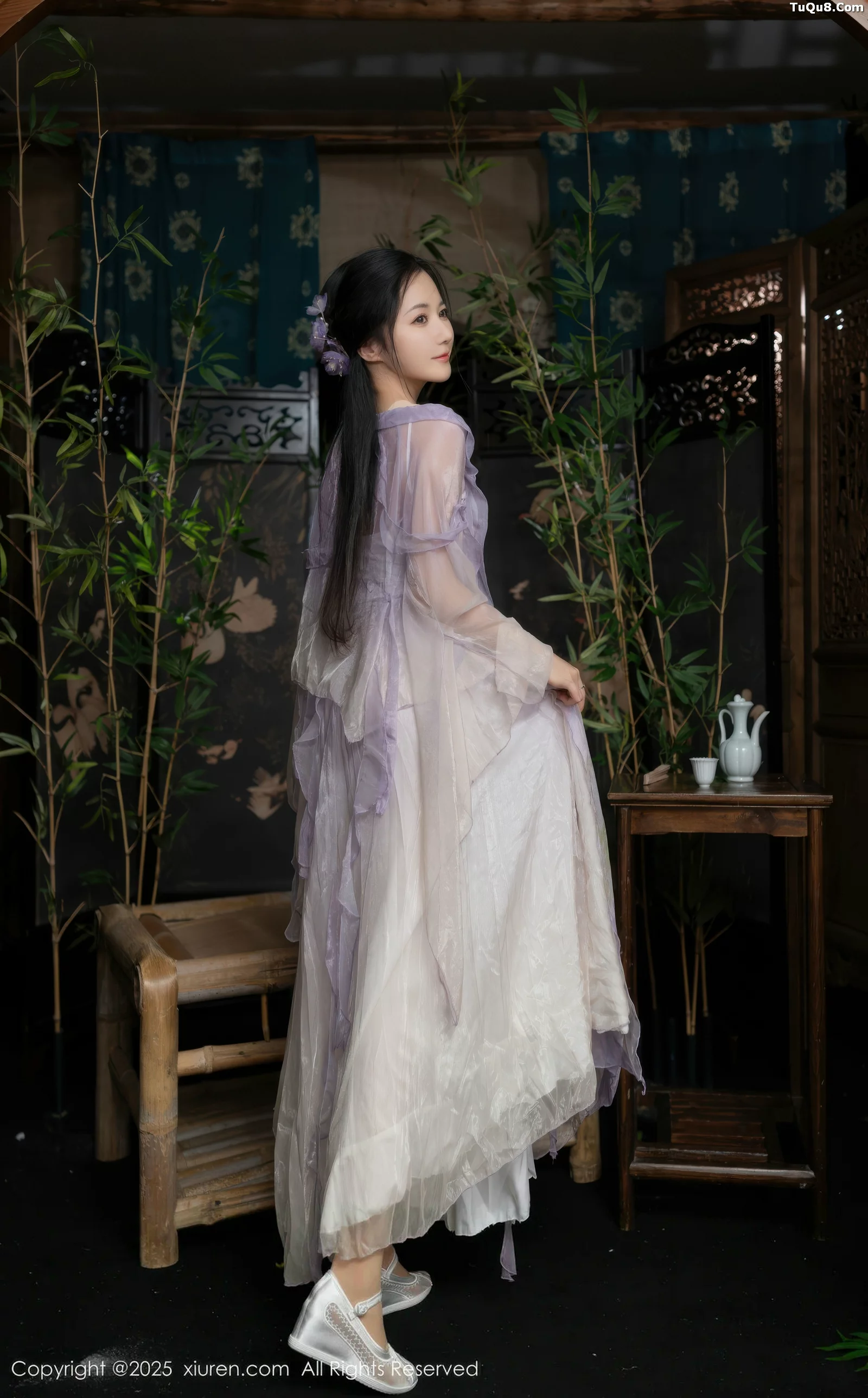 秀人集.com_[XiuRen秀人网]No.10737_模特鱼子酱Fish性感紫色连衣裙配白色丝袜秀曼妙身姿诱惑写真74P