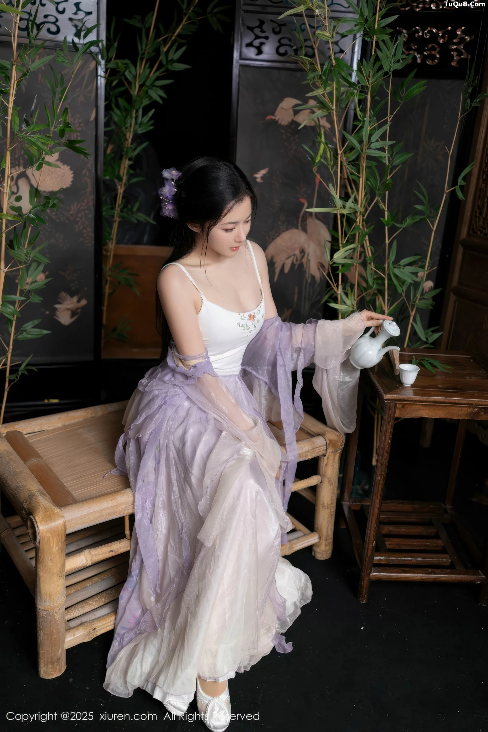 秀人集.com_[XiuRen秀人网]No.10737_模特鱼子酱Fish性感紫色连衣裙配白色丝袜秀曼妙身姿诱惑写真74P