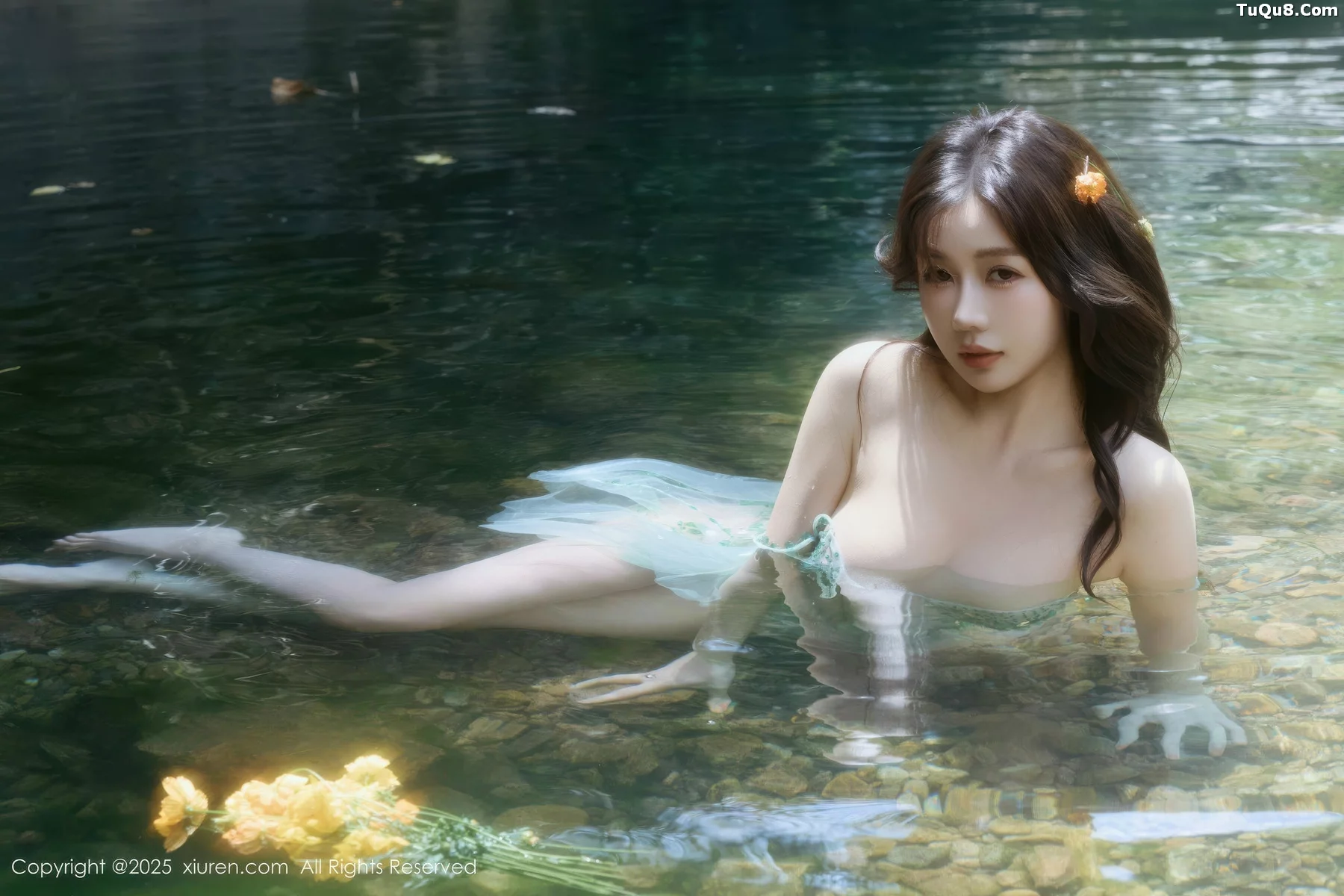 秀人集.com_[XiuRen秀人网]No.10756_模特尹甜甜户外小溪性感薄纱亮片裙湿身秀丰腴身材惹火诱惑写真60P